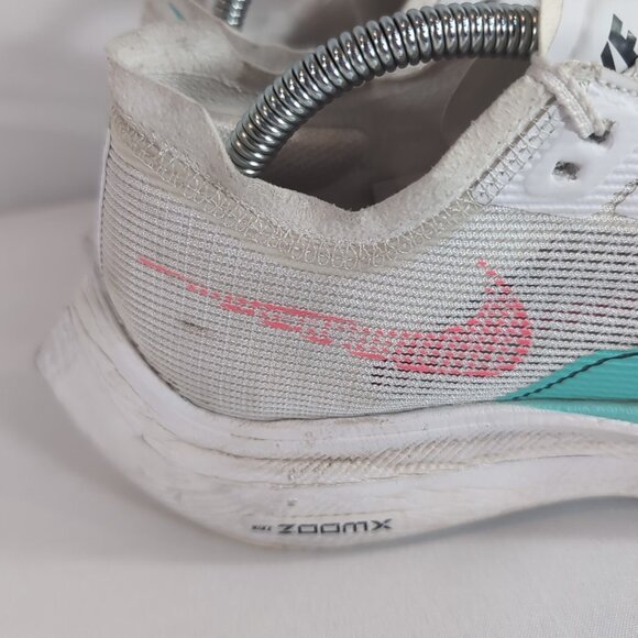 Nike ZoomX Vaporfly Next% 2 CU4111-101 US 8.5 M 10 W White Watermelon Pink Blue - Picture 6 of 16